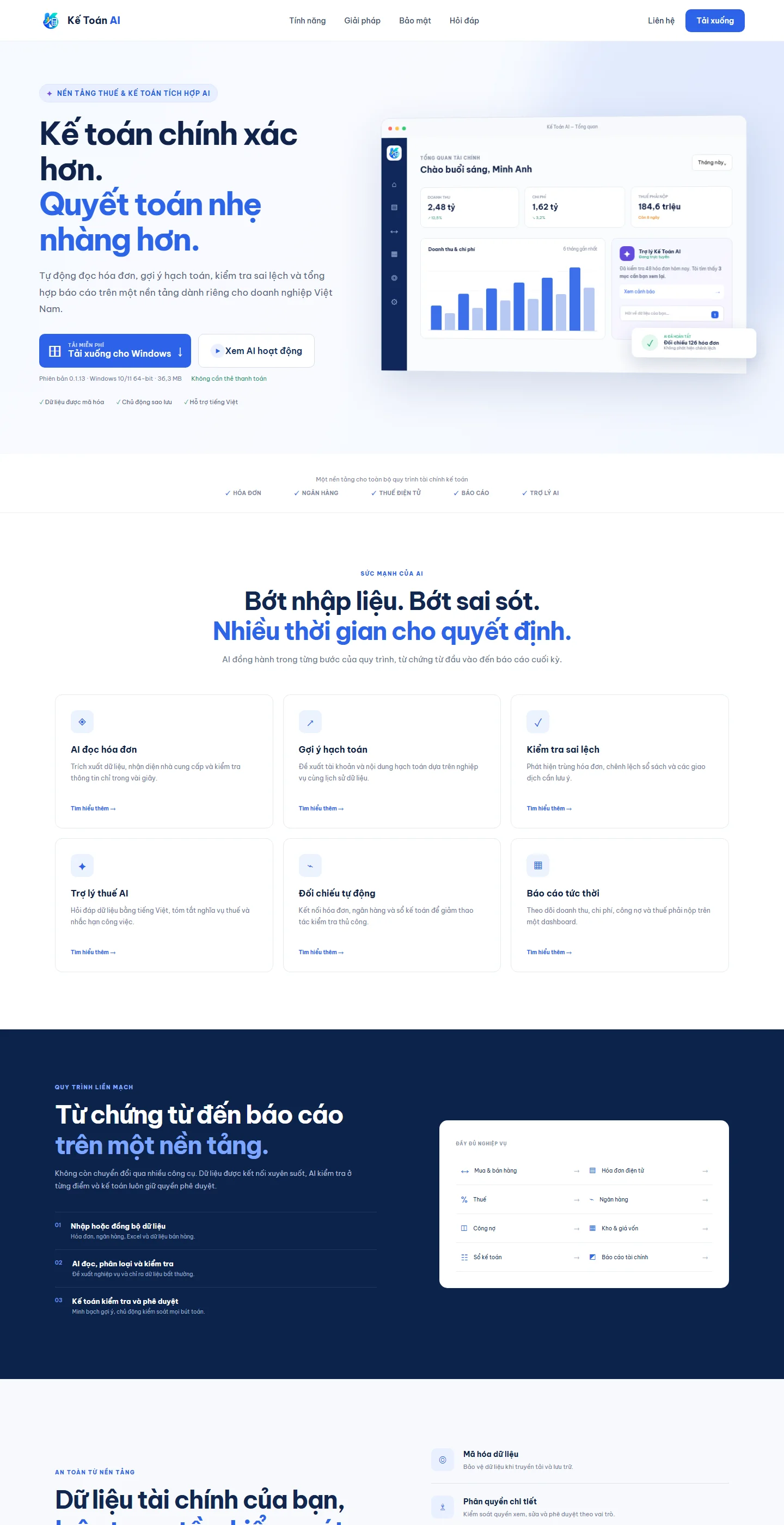 Phần Mềm Kế Toán Website Interface